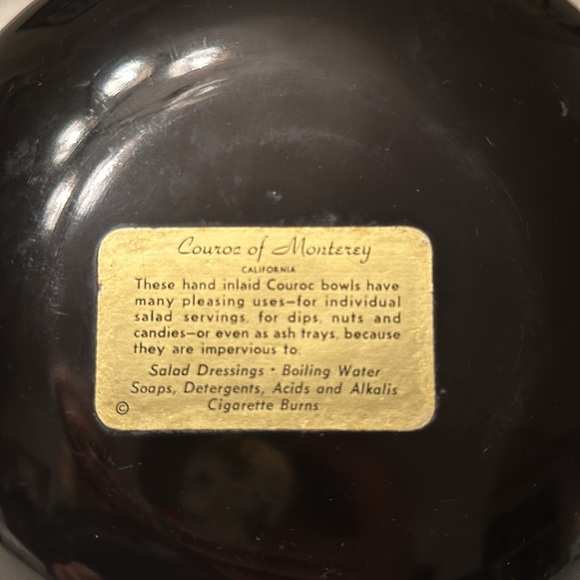 Vintage “Couroc of Monterey” Roadrunner bowl - Picture 4 of 4